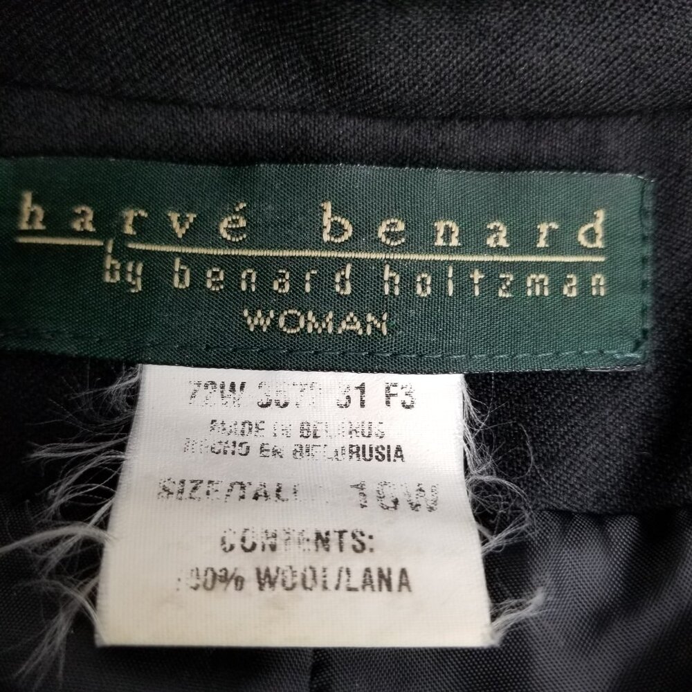 Harve Benard Wool Blazer 16W Black Vintage Tailored Office Classic Structured - Picture 4 of 8